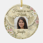 Personalized In Memorial Photo Template Ceramic Ornament