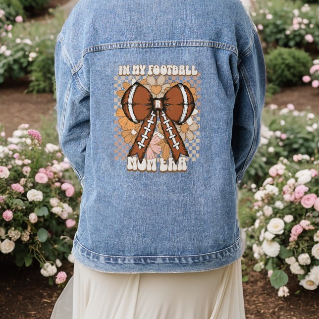 Personalized In my Football Mom Era Denim Jacket (Creator Uploaded)