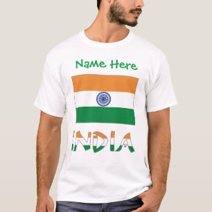 Personalized India Flag Gift Men's T-Shirt
