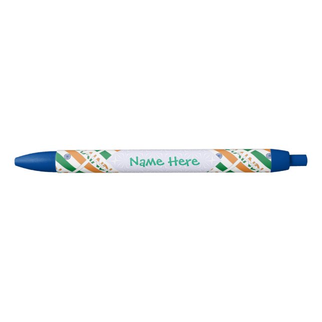 Personalized India Flag Tiled Pen (Front)