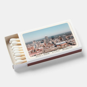 Personalized Indianapolis Wedding Favor Skyline Matchboxes