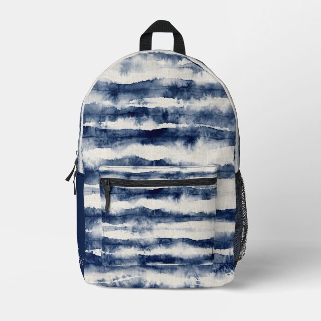 Personalized Indigo Tie Dye Backpack (Front)