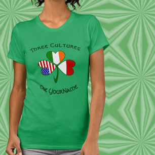 Personalized Indonesia Ireland USA Shamrock Women T-Shirt
