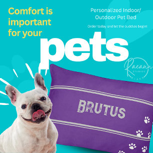 Personalized Indoor/Outdoor Pet Bed