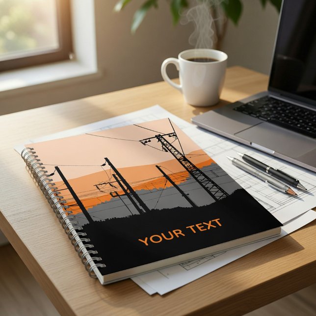 Personalized Industrial Sunset Power Lines Planner (Creator Uploaded)