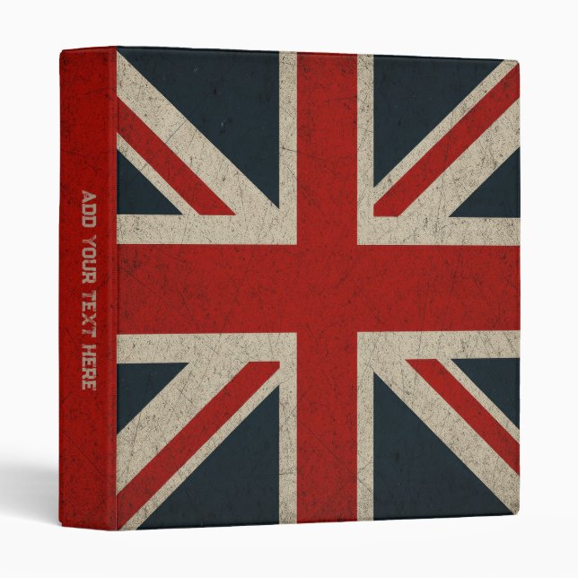 Personalized Industrial Union Jack Binder (Front/Spine)