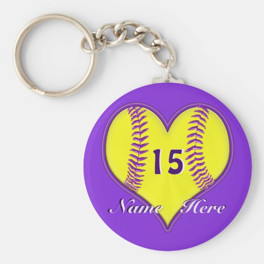 PERSONALIZED Inexpensive Softball Team Gifts Keychain