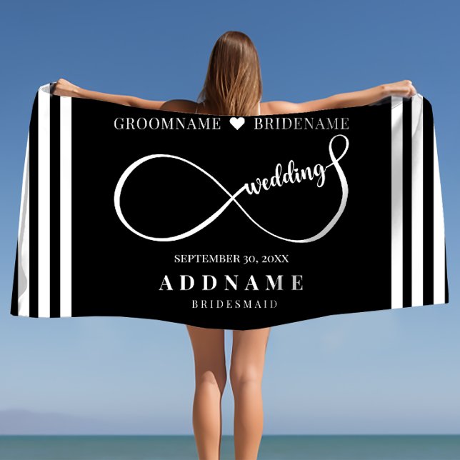Personalized Infinity Wedding Favor Gift Beach Towel (Personalized Infinity Wedding Favor Gift Beach Towel)