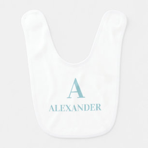 Personalized Initial and Name Baby Bib