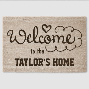 Personalized Initial and Name Custom Welcome Fiber Doormat