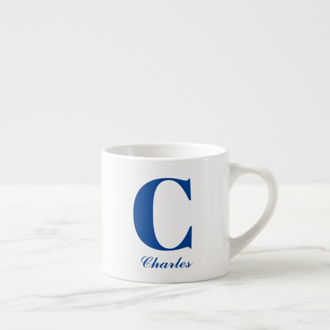 Personalized Initial and Name  Espresso Cup (Right)