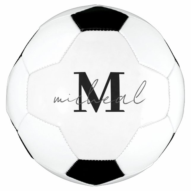 Personalized Initial and Name Monogram Soccer Ball (Front)