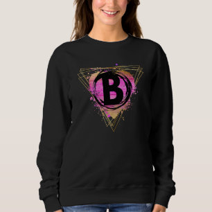 Personalized Initial B Monogram Letter Deco Cute C Sweatshirt