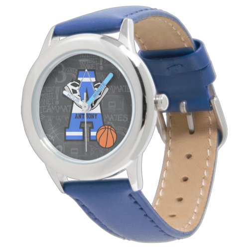 Personalized Initial Basketball Watch