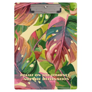 Personalized Initial Botanical Vibrant Floral Desk Clipboard