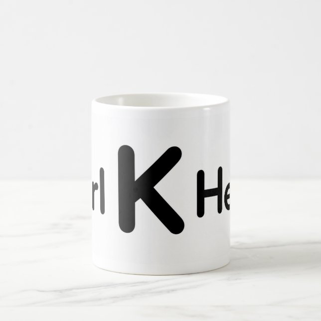 Personalized Initial Design on White Coffee Mug (Center)