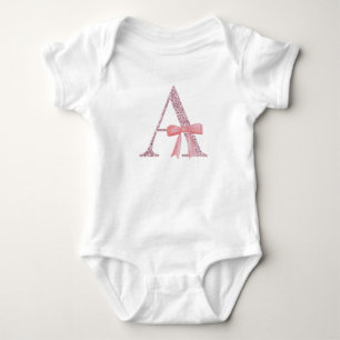 Personalized Initial for baby girl "A" Bodysuit