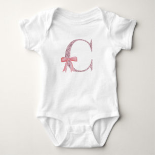 Personalized Initial for baby girl "C" Bodysuit