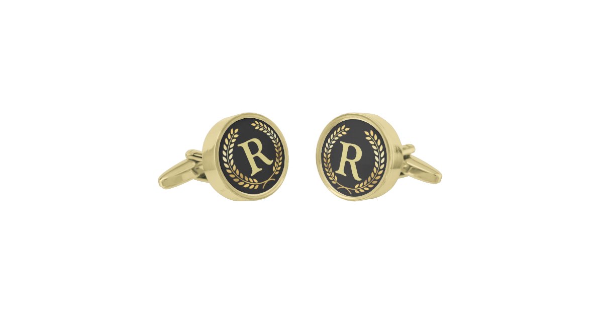 Personalised Rhodium Plated Square Initial Cufflinks