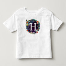 Personalized Initial Letter H Monogram T-Shirt