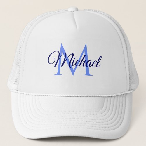Personalized Initial Letter Name For Him For Her Trucker Hat