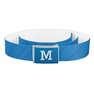 Personalized Initial Monogram Blue Boys Belt