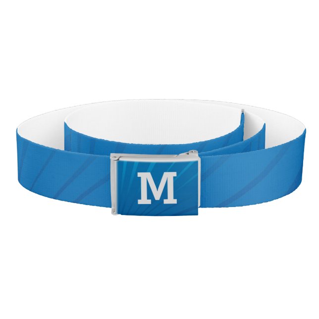 Personalized Initial Monogram Blue Boys Belt (Coil)
