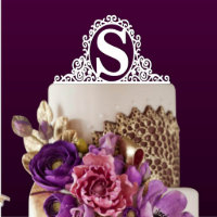 Personalized Initial Monogram Cake Topper