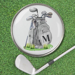 Personalized Initial Monogram Golf Ball Marker