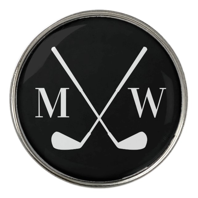Personalized Initial Monogram Golf Ball Marker (Front)