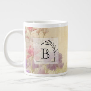 Personalized Initial Monogram Jumbo Giant Coffee Mug