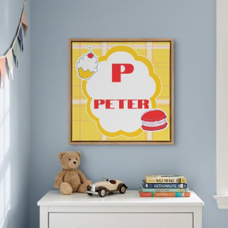 Personalized Initial & Name Monogram Wall Art