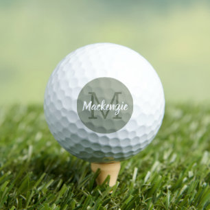 Personalized Initial Name Sage Green  Golf Balls