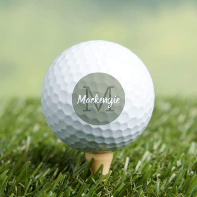 Personalized Initial Name Sage Green  Golf Balls (Insitu Tee)