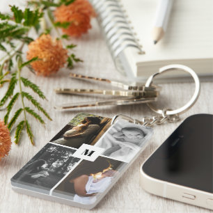 Personalized Initial Photo Keychain