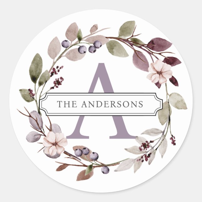 Personalized Initial Round Stickers (Front)