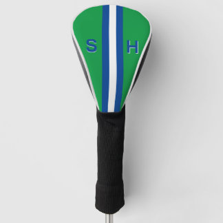 Personalized initial stripe golf head cover