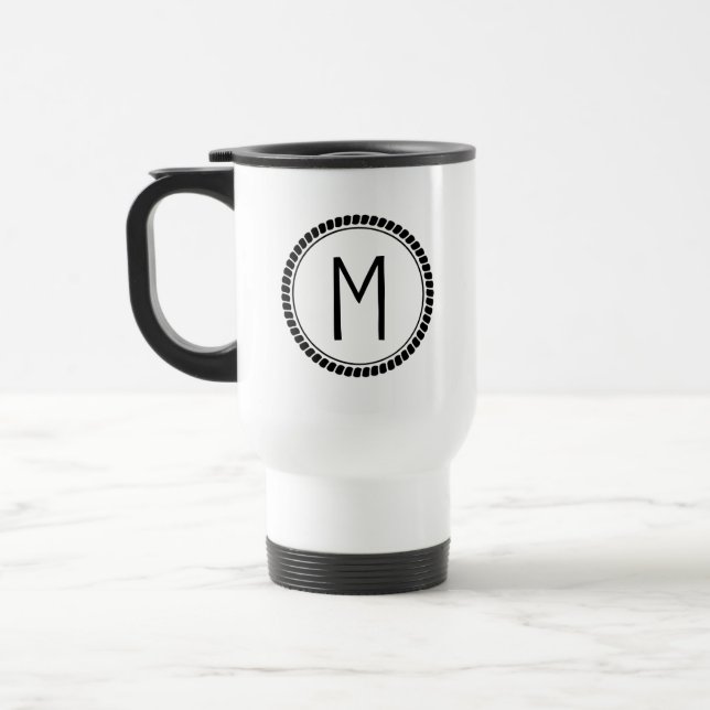 Personalized Initial Travel Mug (Left)