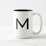 Personalized INITIAL  Two-Tone Coffee Mug