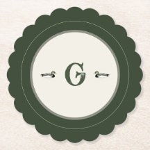 Personalized Initial Vintage Duck Coaster