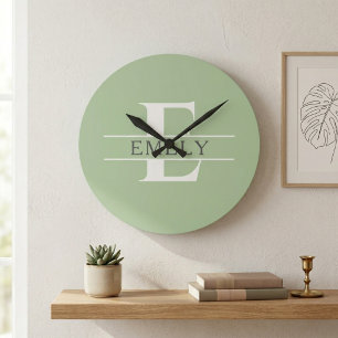 Personalized Initial Wall Clock, Custom Name Clock