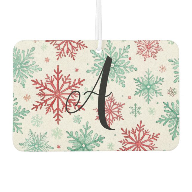 Personalized initial winter air freshener (Front)