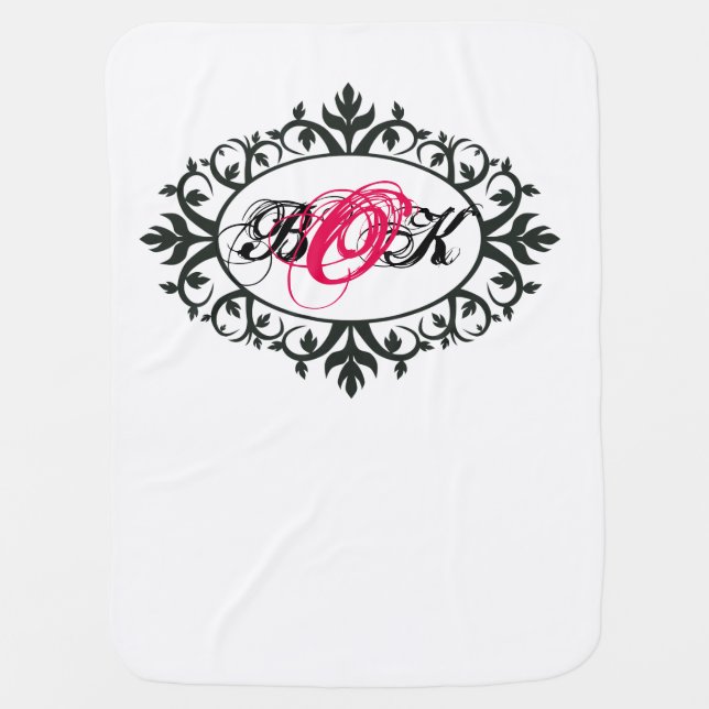 Personalized Initialed Baby Blanket (Front)