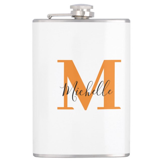 Personalized Initials and Name Monogram Flask (Front)