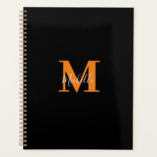 Personalized Initials and Name Monogram Planner (Front)