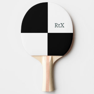 Personalized Initials B&W Design Ping Pong Paddle