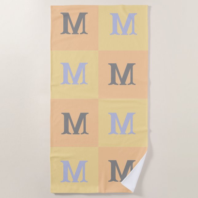 Personalized Initials Beach Towel (Front)