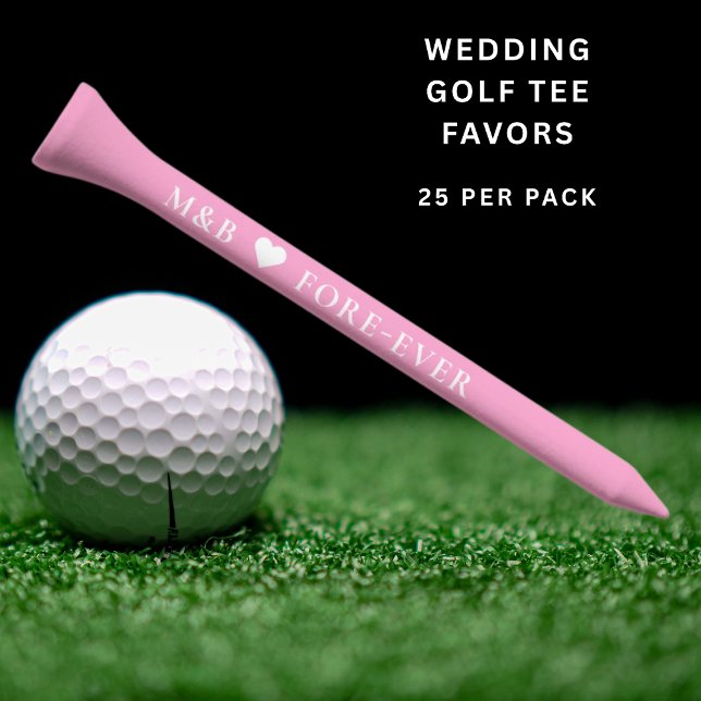 Personalized Initials Fore-Ever Custom Wedding Golf Tees (Creator Uploaded)