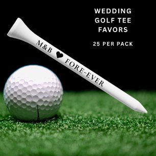 Personalized Initials Fore-Ever Custom Wedding Golf Tees
