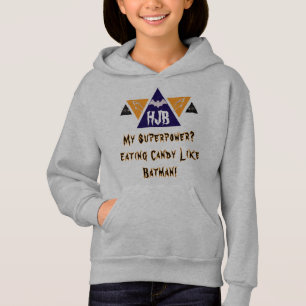 Personalized initials Halloween Bat Man Triangle Hoodie